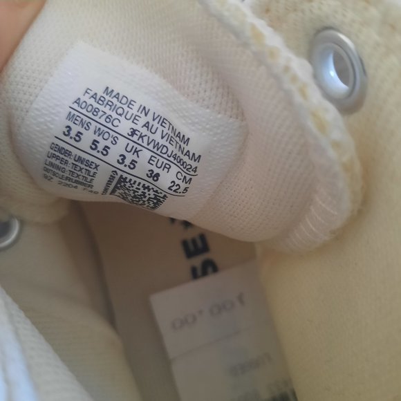 Converse White Textured High-Top Sneakers - Picture 5 of 5